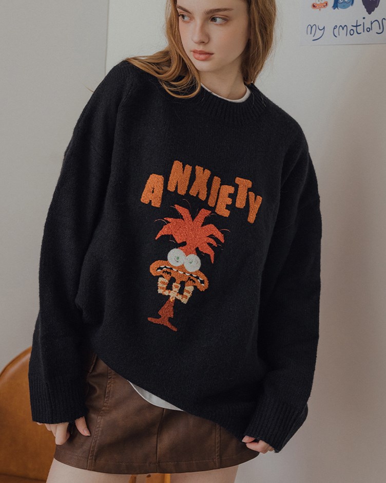 腦筋急轉彎刺繡毛衣(Pixar系列)