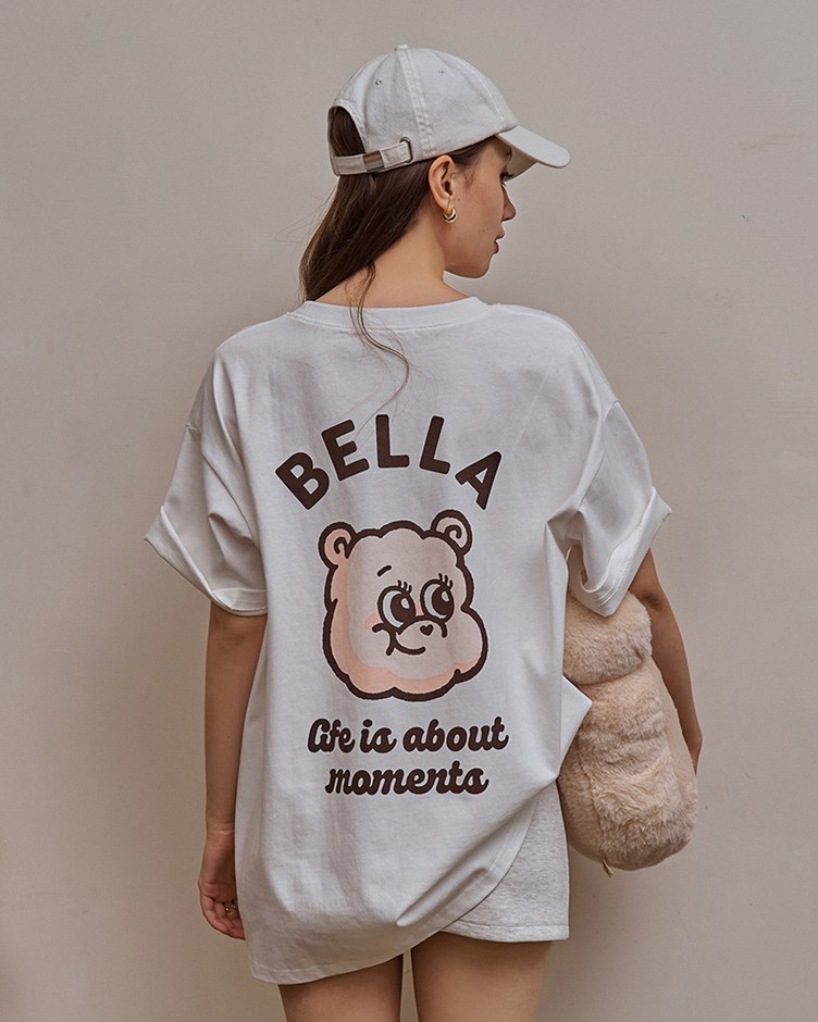 Bobby&Bella可愛熊臉印刷TEE(Unisex)