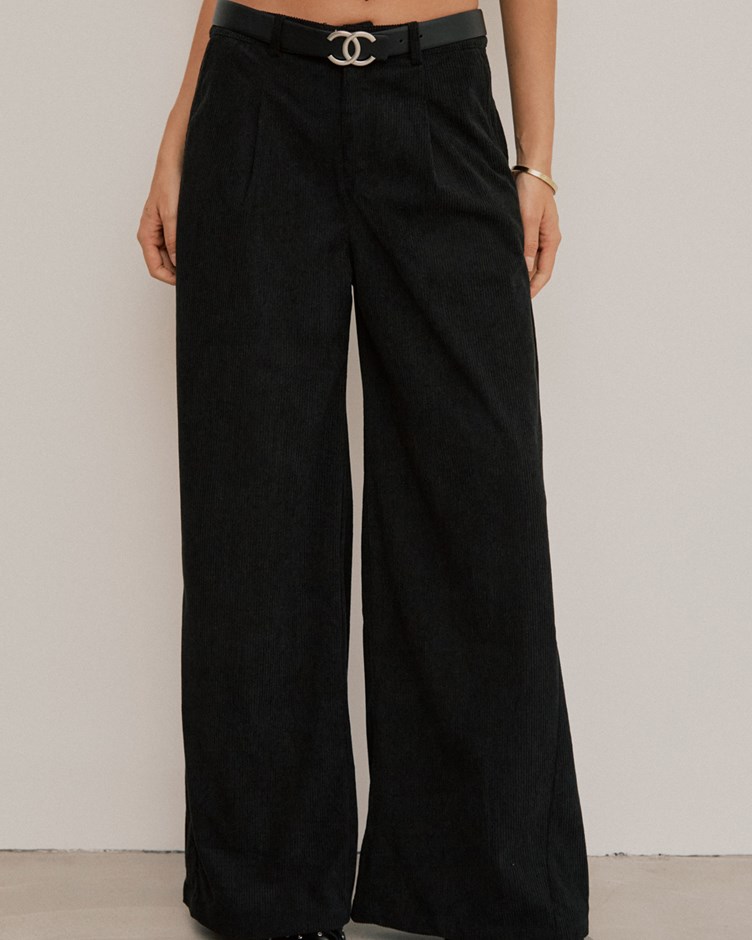 鬆弛感燈芯絨寬褲