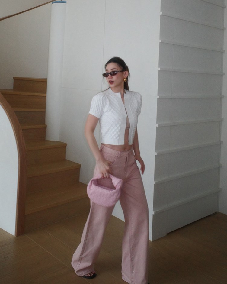 水鑽水洗牛仔褲