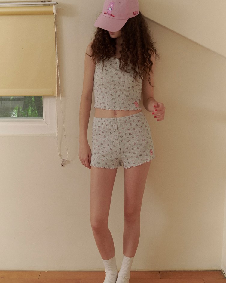 CARE BEARS刺繡小花短褲