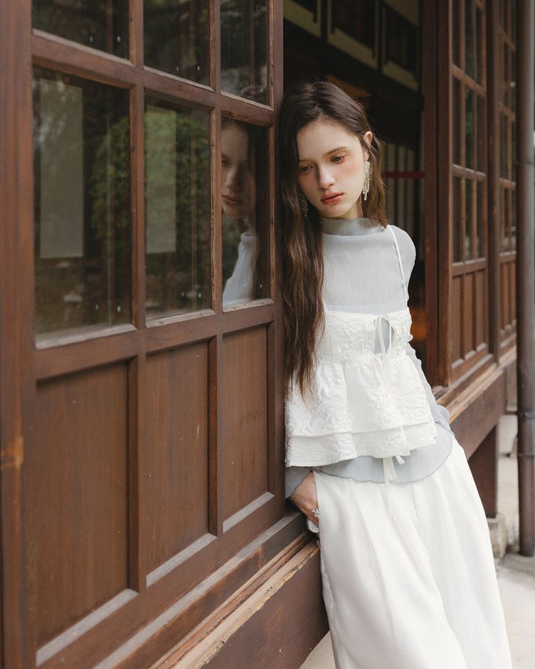 立體紋雙層設計細肩背心