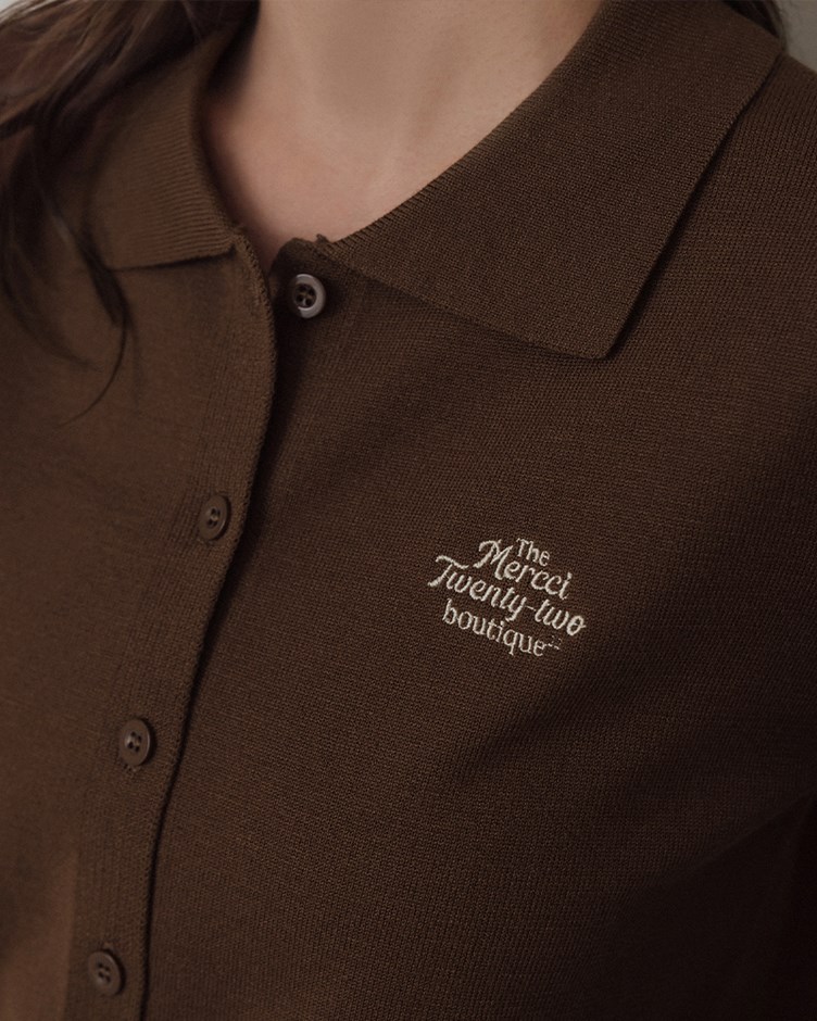 領片排釦LOGO針織上衣(22)