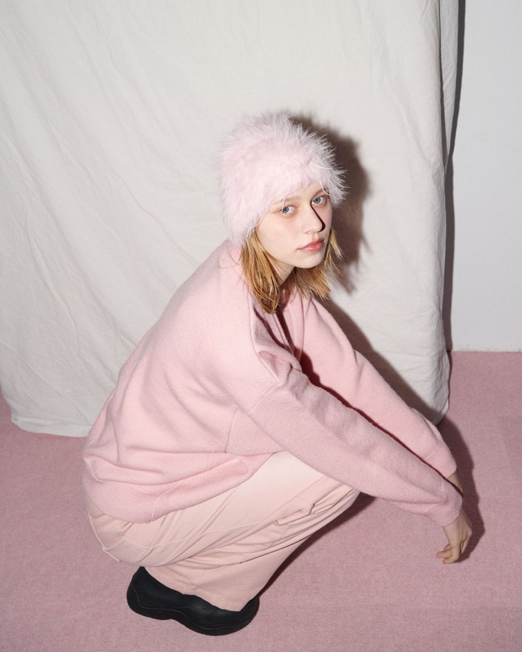 V領雙拉鍊針織外套