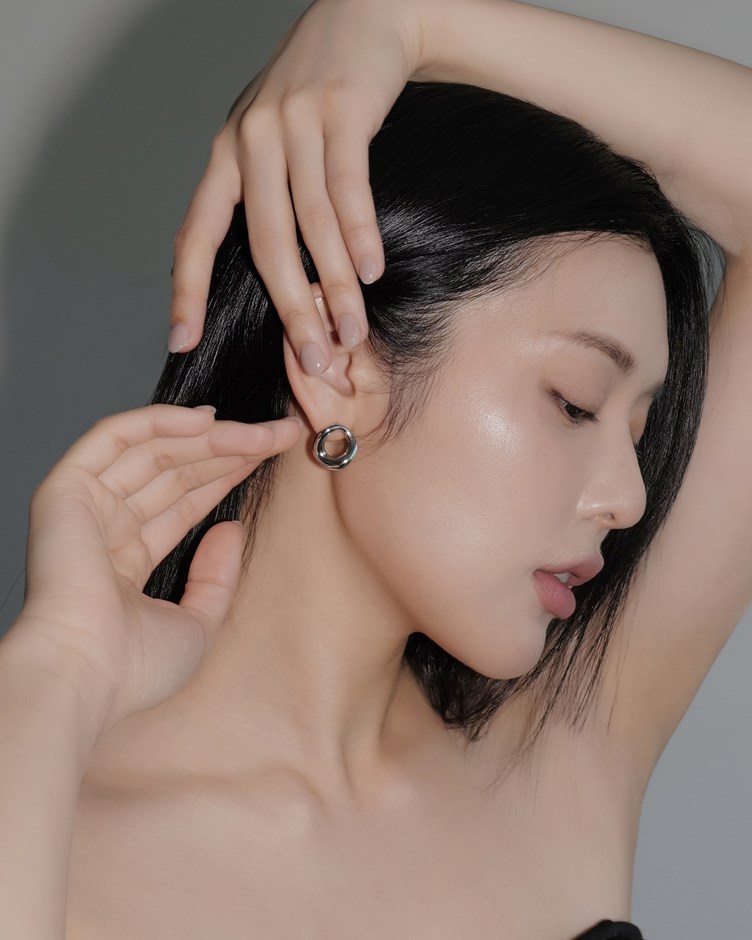 波紋曲線耳環