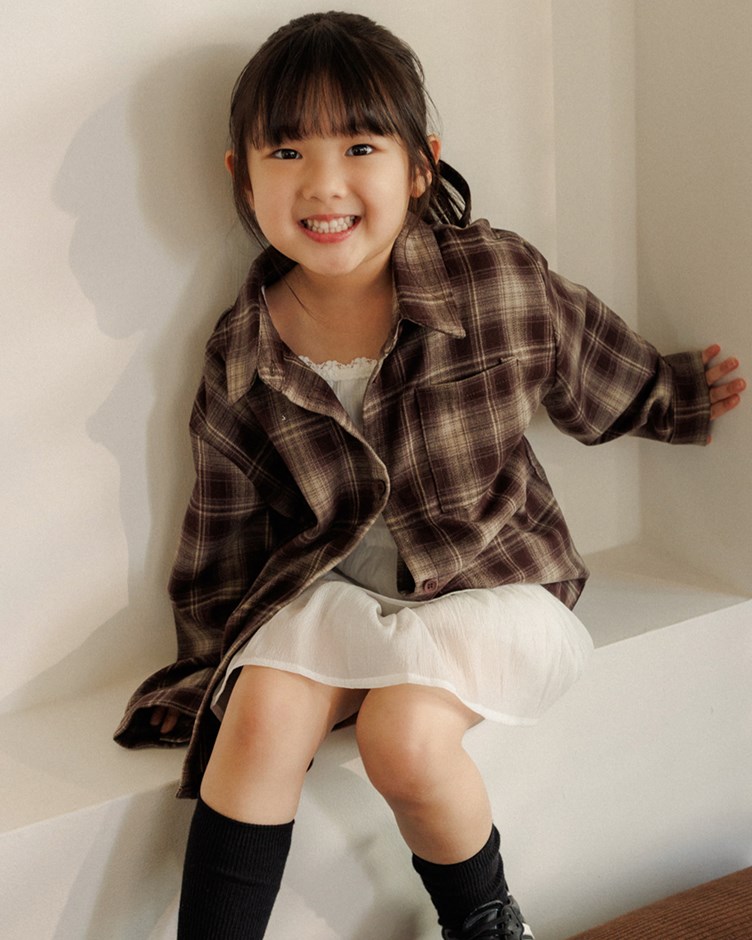 日常格紋襯衫(KID)