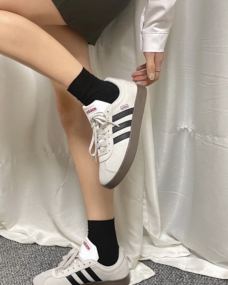 Adidas Neo VL Court Grey 麂皮運動休閒鞋 女款 灰色 HQ1802