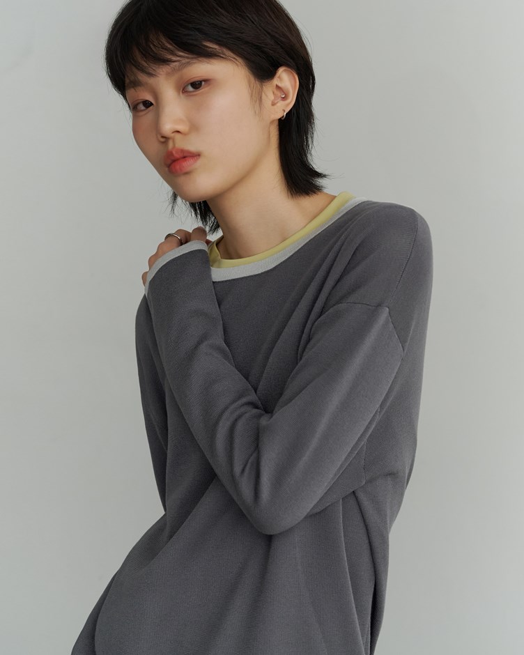 抗UV配色針織上衣