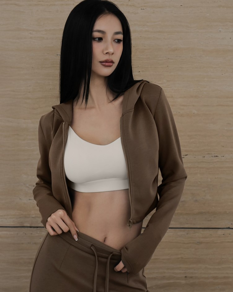 冰肌抓皺連帽外套