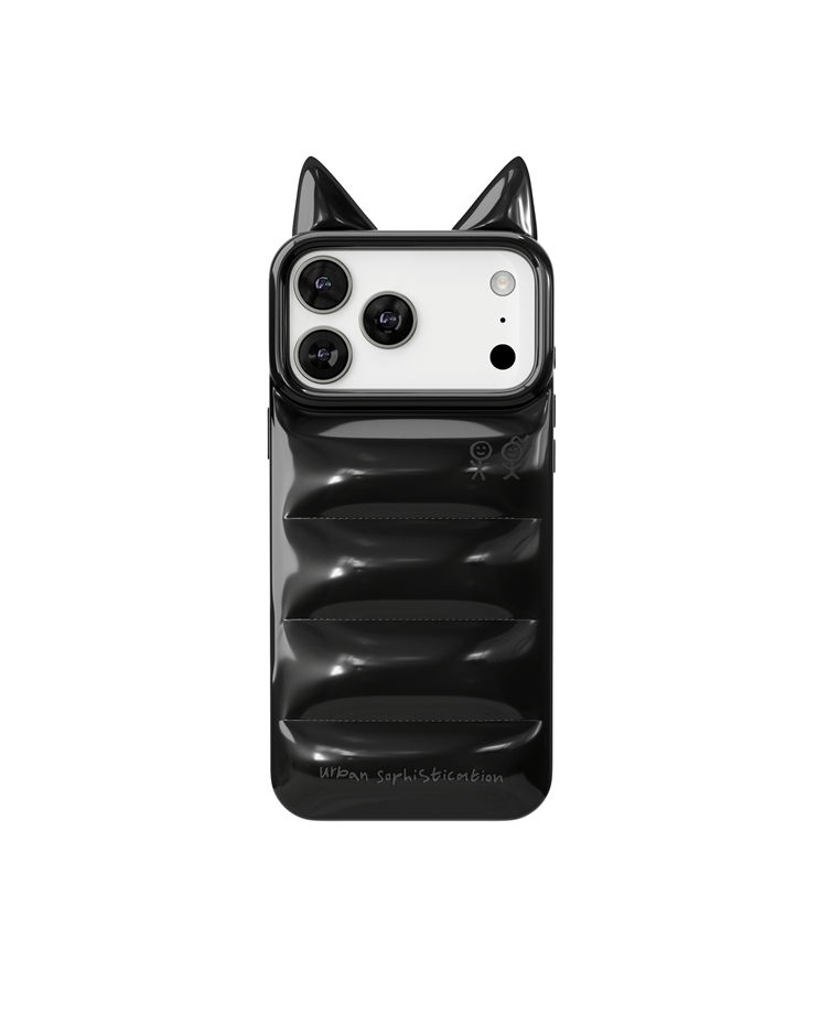 The Puffer 手機殼-BRATZ聯名款漆皮黑( iPhone 17 Pro )