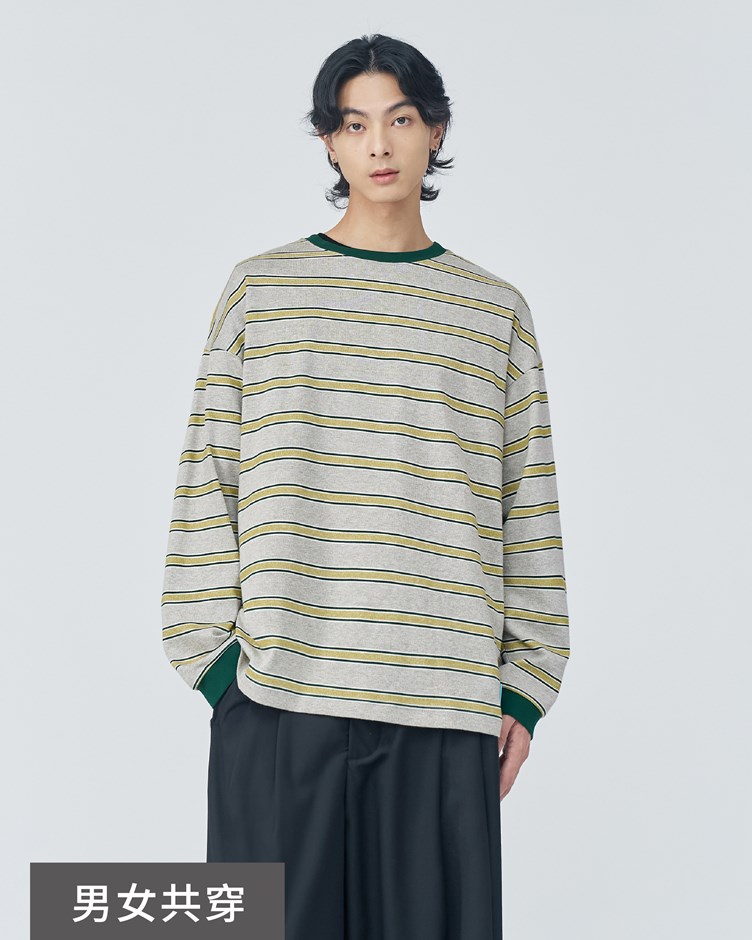 棉質多彩條紋TEE