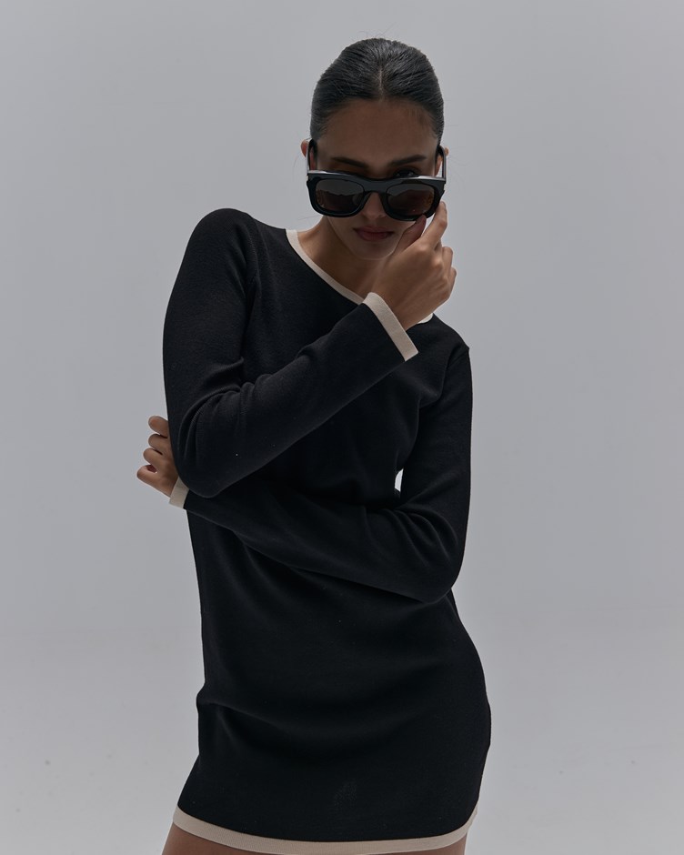Parisian Long Sleeve Casual Dress