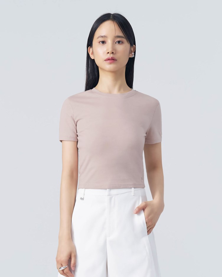 短版合身logoTee