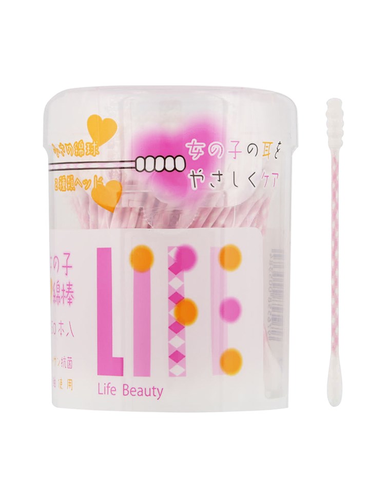 Life 女孩螺旋型細軸清潔棉棒