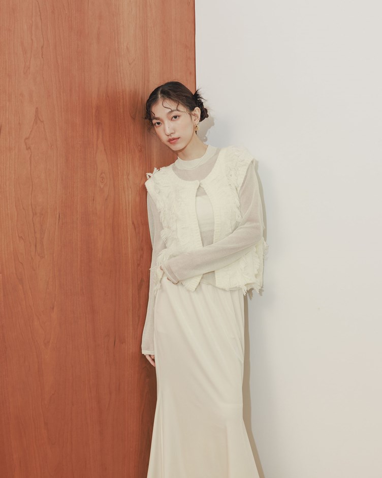 細閃小高領針織上衣