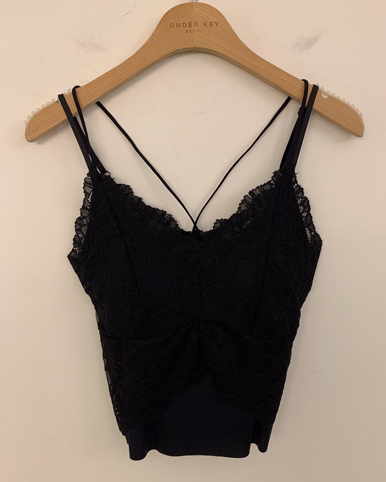 冰膚美背交叉蕾絲BRA TOP背心
