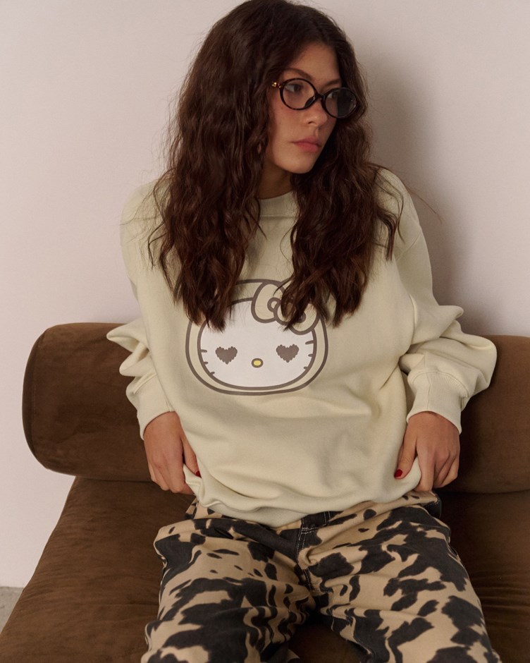 HELLO KITTY 大臉造型大學TEE