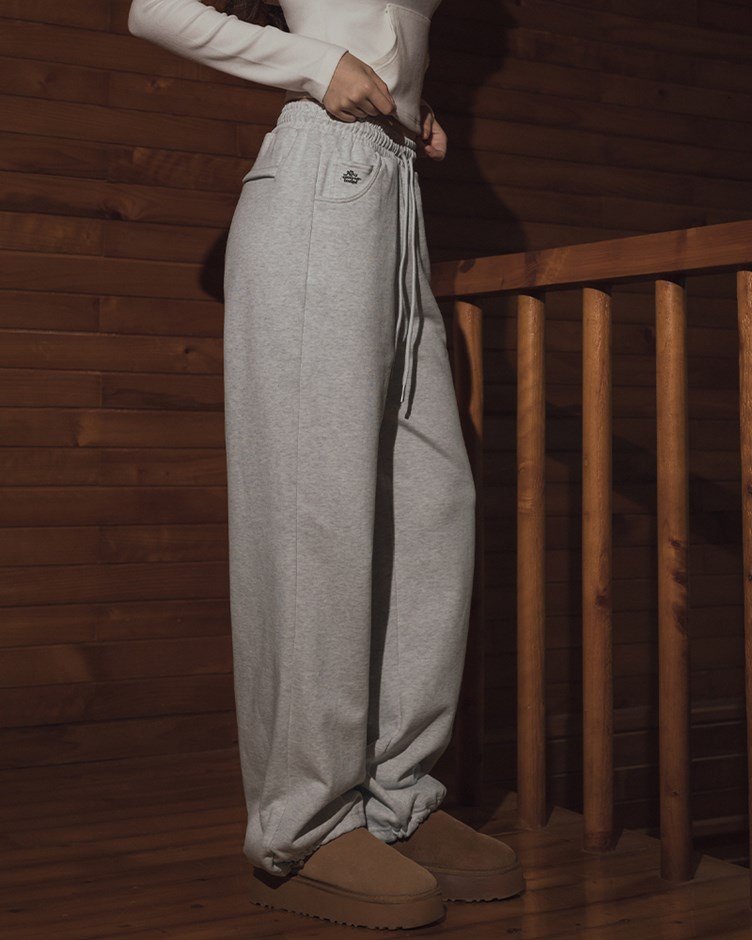 修身直筒抽繩棉褲(22)