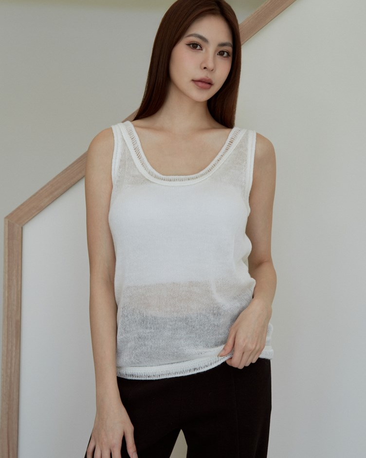 透肌馬海毛針織背心