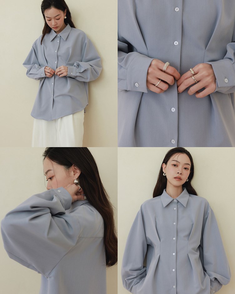 極簡挺版雙打摺襯衫