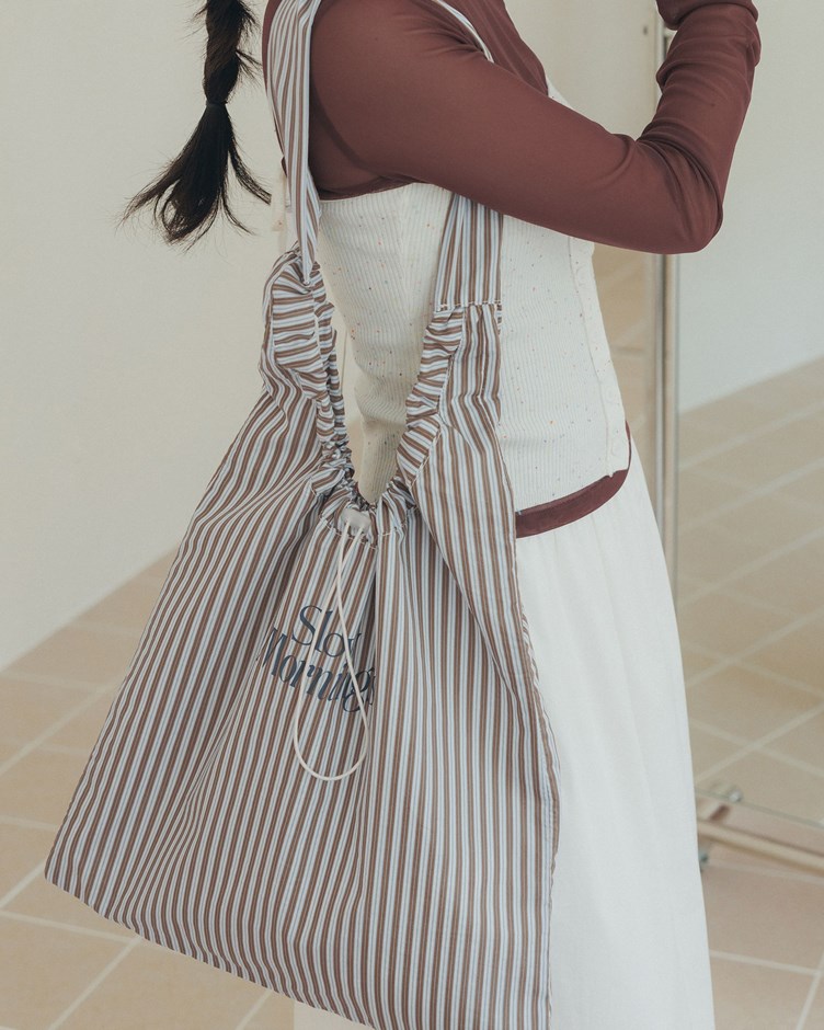 標語印花抽繩帆布包