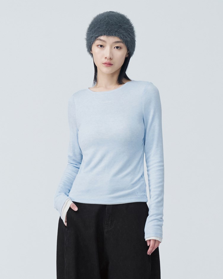 天絲羊毛雙面穿長袖TEE
