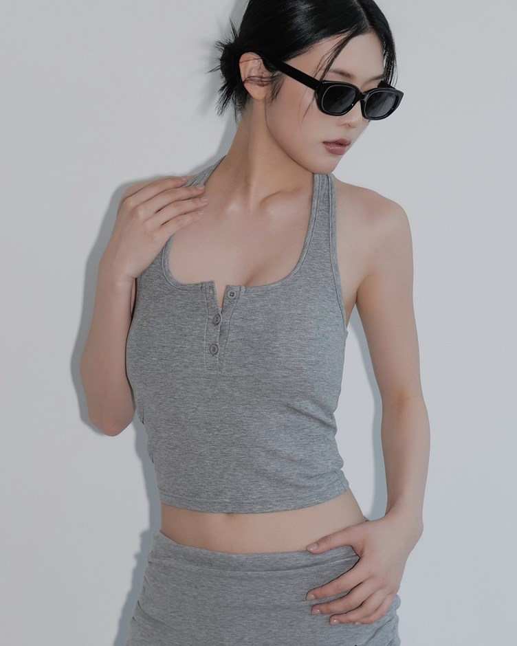mi涼感開釦繞脖美背BRA TOP背心
