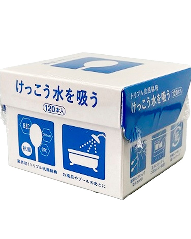 直覺標誌-抗菌吸水力 紙軸棉棒 120支