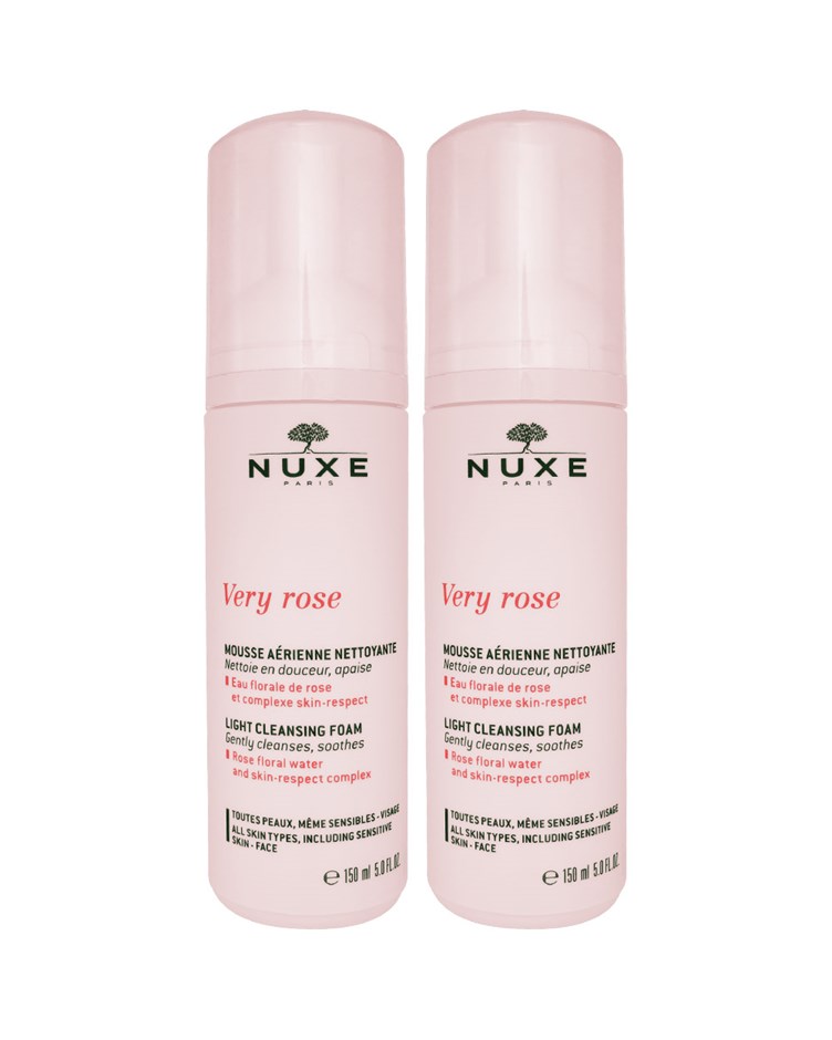 NUXE 玫瑰柔舒潔膚慕斯(150ml)*2(專櫃公司貨)