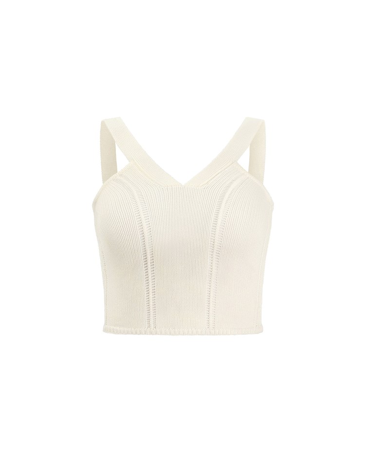 knitted V cut camisole