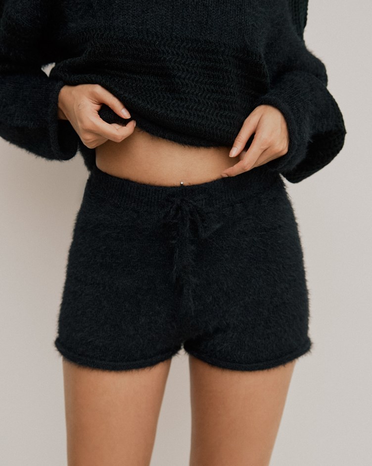 慵懶軟糯綁繩短褲