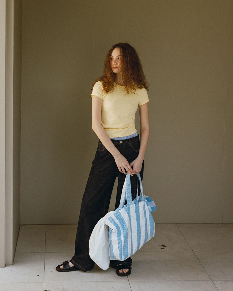 經典刷色牛仔寬褲