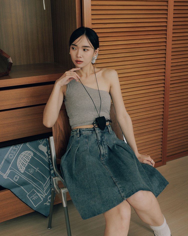 PROJECT.M 舒適斜肩造型BRA TOP