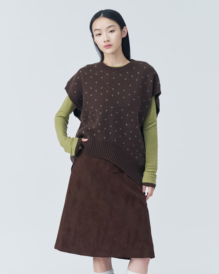 圓弧下襬針織背心