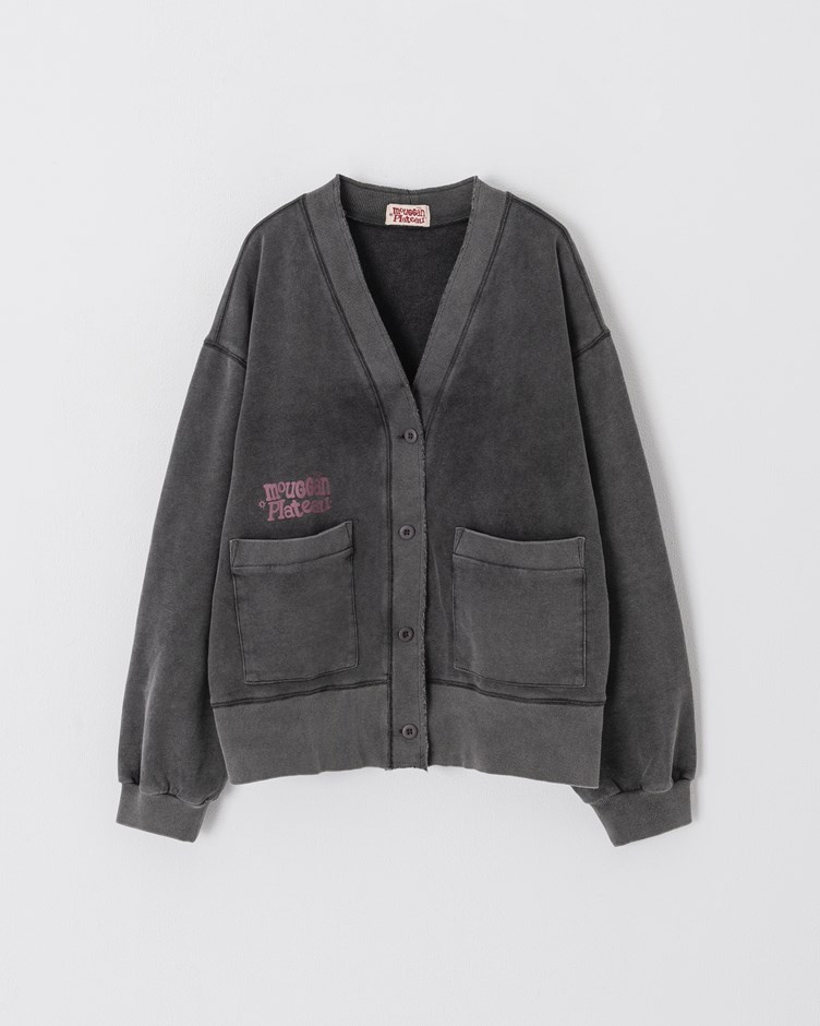 仿舊水洗開襟衫