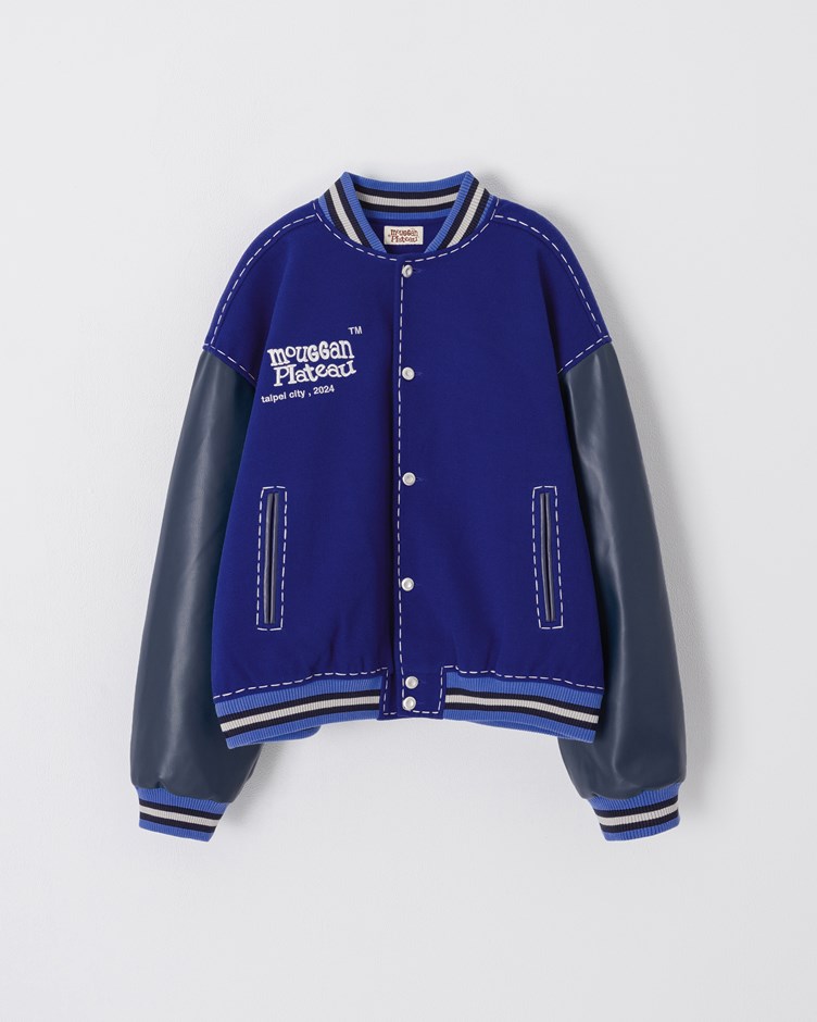 拼接刺繡棒球外套