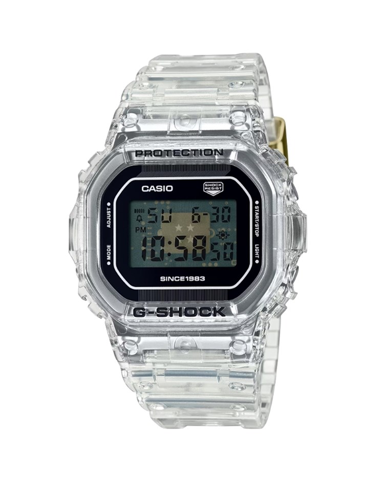 G-SHOCK 40週年限定 獨特透視錶面 半透明 經典方型_42.8mm