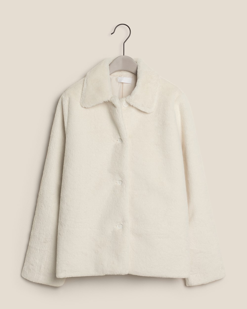 時髦厚實短毛外套