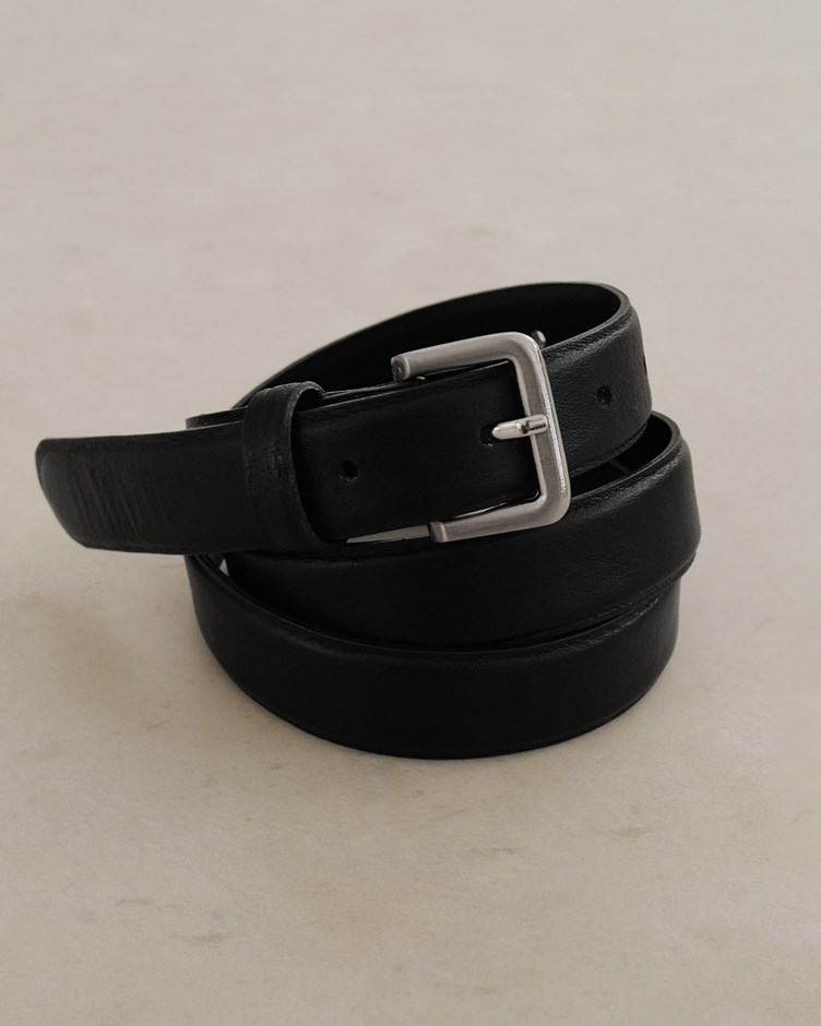 自訂款牛皮銀釦皮帶