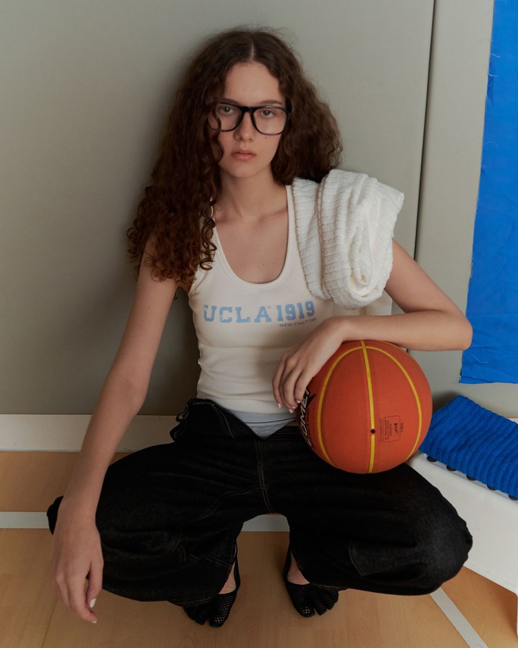 UCLA洗舊破壞感U領BRA TOP