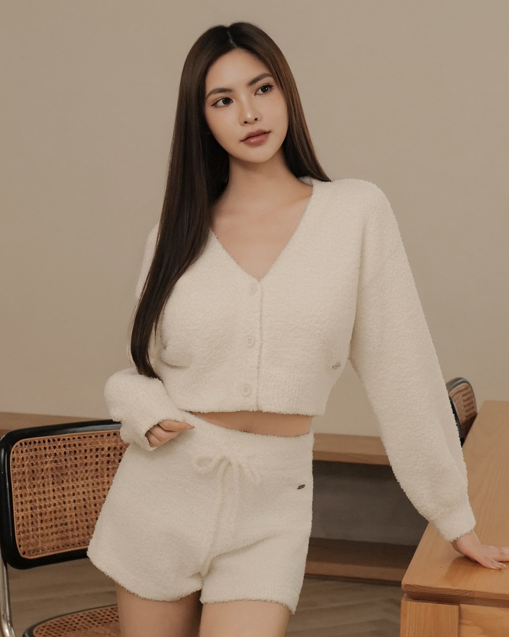 FLUFFY開釦短版外套