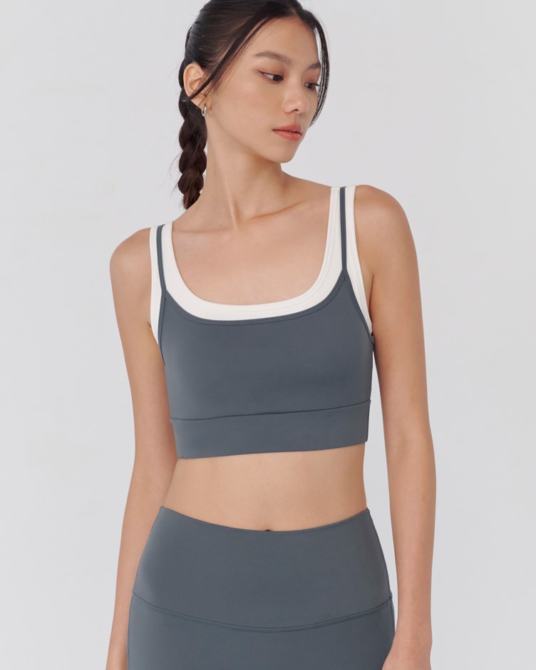 提提絨 – 包覆感極強雙層拼接Bra Top