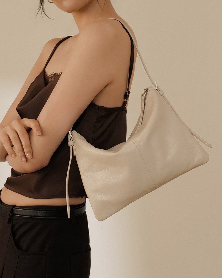 2WAY簡約牛皮單肩方包