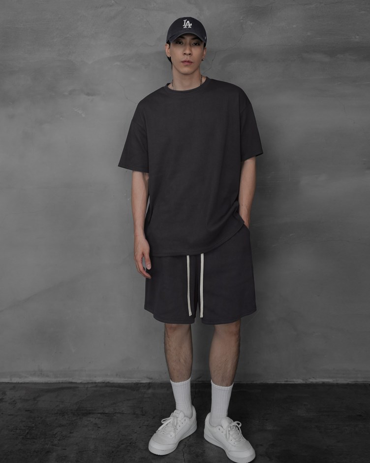 仿舊羅紋寬鬆短袖(UNISEX)