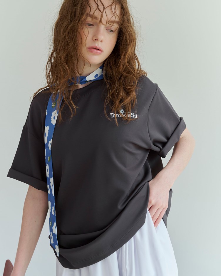 Tomodachi果凍感刺繡寬鬆TEE(unisex)