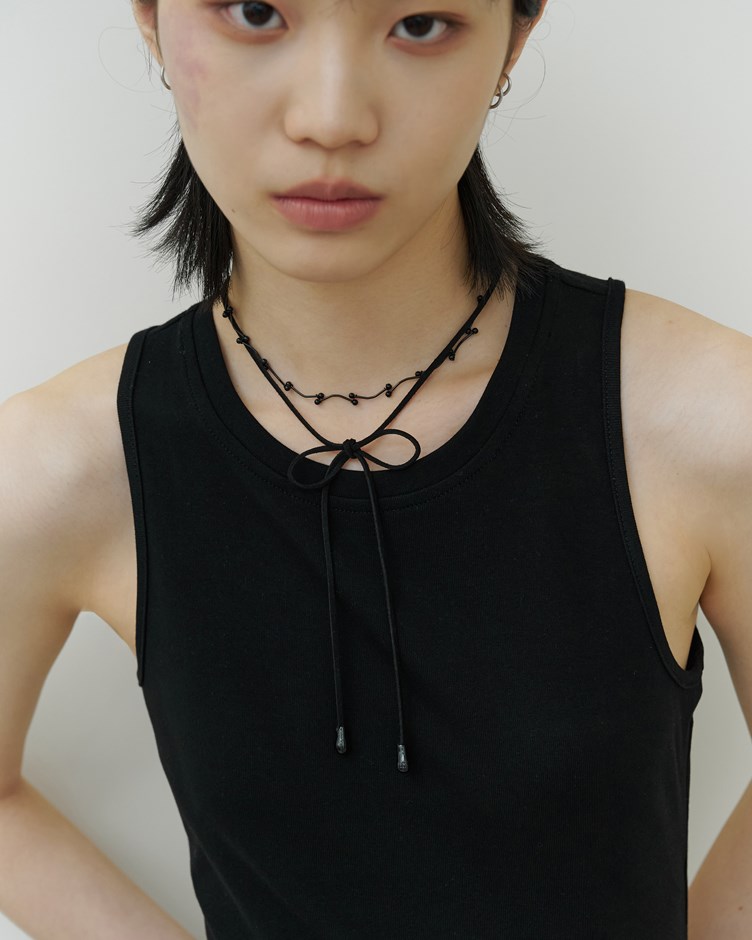 多戴法串珠皮繩項鍊