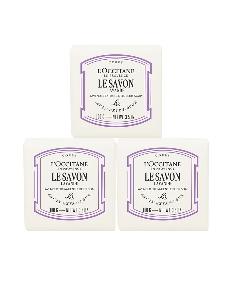 歐舒丹 乳油木薰衣草皂(100g)*3(專櫃公司貨)