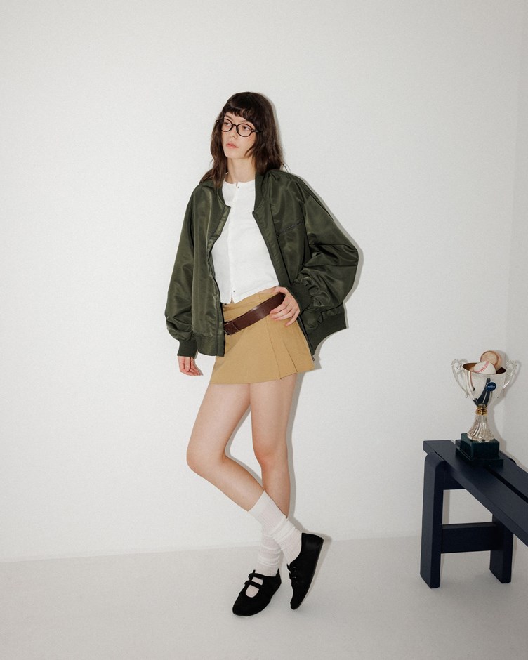 防潑水澎袖寬鬆夾克外套