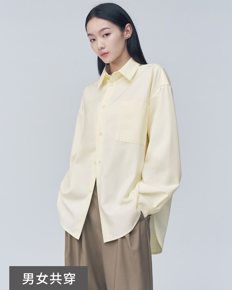 中性西裝料抗皺襯衫