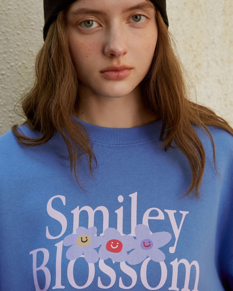 MIT微笑花朵內刷毛大學TEE